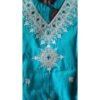 Sky Blue Raw Silk 3-Pc Suit Set with Tassel Dupatta