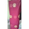 Chiffon Maroon Saree with beautiful peacock golden embroidery