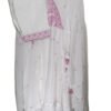 White pure malmal cotton 3 pc suit set anarkali